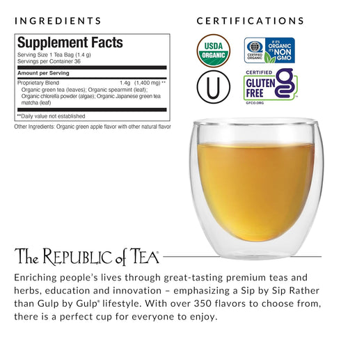 The Republic of Tea, Tea Detox Green Organic, 36 Count...
