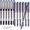 Blue Fine Tip Pen, Bullet Tip Liquid Ink Rollerball Pens, 0.7mm Fine point Pens?Free Ink Roller Fine Tip Pens, Blue Ink Liquid Rollering Pens, 12 ...