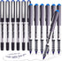 Blue Fine Tip Pen, Bullet Tip Liquid Ink Rollerball Pens, 0.7mm Fine point Pens?Free Ink Roller Fine Tip Pens, Blue Ink Liquid Rollering Pens, 12 ...