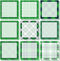 9 Pieces St. Patrick's Day Plaid Sticky Notes Green St. Patrick's Day Plaid Note Pads Self-Adhesive Irish Memo Notes for School Office Home Suppli...