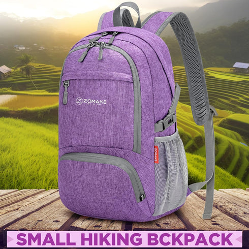 ZOMAKE 25L Packable Backpack for Women Men - Small Lightweight Hiking Daypack for Travel - Tear Resistant Foldable Day Pack...