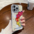 Cartoon Case for iPhone 15 Pro Max 6.7'' with Cute Glitter Bling Pattern Soft TPU Shockproof Protective with Camera Lens Protector for Girls Women...