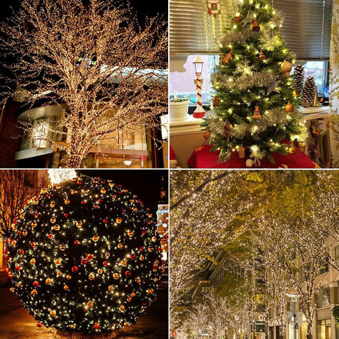 66Ft Plug in Fairy Lights Warm White Waterproof Outside Copper Wire String Lights with Remote 200 High-Bright LED for Garden, Porch, Patio, Christ...