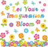Flower Butterfly Bulletin Cutouts Classroom Bulletin Board Decor Let Your Imagination Bloom Paper Cutouts for Floral Party School Home Wall Window...