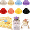 8 Pieces Mini Cute Pet Hat with Adjustable Elastic Chin Strap, Snake Hamster Lizard Guinea Pig Knitted Hat Small Reptile Animal Decoration Supplie...