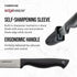 Farberware Edgekeeper 3.5-Inch Paring Knife with Self-Sharpening Blade Cover, High Carbon-Stainless Steel Kitchen Knife with Ergonomic Handle, Raz...