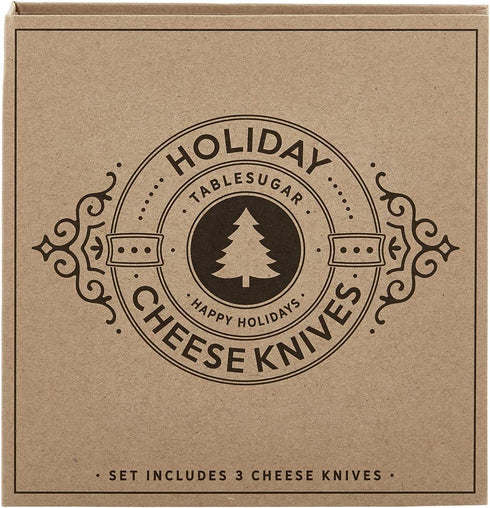 Santa Barbara Design Studio Gift Set Kitchen Essentials Holiday Collection Kraft Cardboard Book Gift Box, 3-Pieces, Cheese Knives...