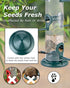 iBorn Metal Bird Feeders 6 Ports Hanging Wild Bird Seed Feeder for Mix Seed Blends, Niger Seed Feeder, Sunflower Heart, Birdbath, Heavy Duty All M...