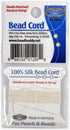 Bead Buddy 0.45mm Natural White Silk Cord Thread with Attached Needle - Ideal for Jewelry Making - 2m Long...