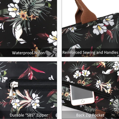 Gloppie Lunch Bag Women Insulated Lunch Box for Women Leakproof Lunch Tote White Flower...