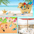 Bucherry 36 Pcs Beach Favors Keychain Gifts Set Wooden Bulk Surfboard Slippers Sea Turtle Coconut Tree Bible Keychains for Beach Hawaiian Florida ...