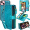 Harryshell Compatible with iPhone 14 / iPhone 13 6.1 inch 5G Wallet Case Detachable Magnetic Cover Zipper Cash Pocket Multi Card Slots Holder Wris...