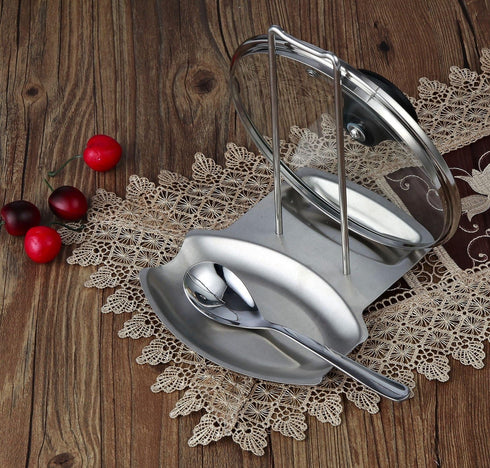 Cook N Home Stainless Steel Spoon and Lid Rest Stand Holder Rack...