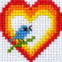 Povitrulya Love 'Birds' Counted cross Stitch Bookmark Kit - Valentine's Day DIY Embroidery set for Adults with Paper pattern, 16-count Aida Canvas...