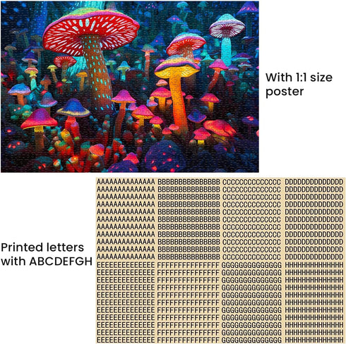 1000 Pieces Puzzle for Adults-Mushrooms Puzzle-Wooden Puzzle Highlights The Wonder and Fascination of The Mushrooms World-Thick, Sturdy Pieces Cha...
