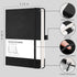 RETTACY Journaling Notebooks 2-Pack - A5 Notebooks College Ruled with 192 Numbered Pages per Pack, for Work, School, 100 GSM Acid-Free Paper, Leat...