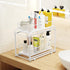 AIYAKA 2 Tier Stackable Sliding Basket Organizer Drawer For Kitchen And Bathroom/Cabinet Drawers,White...