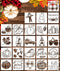 24Pcs Fall Stencils 3x3 in Reusable,Small Fall Stencil for Painting on Wood- Autumn Templates for Thanksgiving DIY Crafts Ornaments Wood Slice...