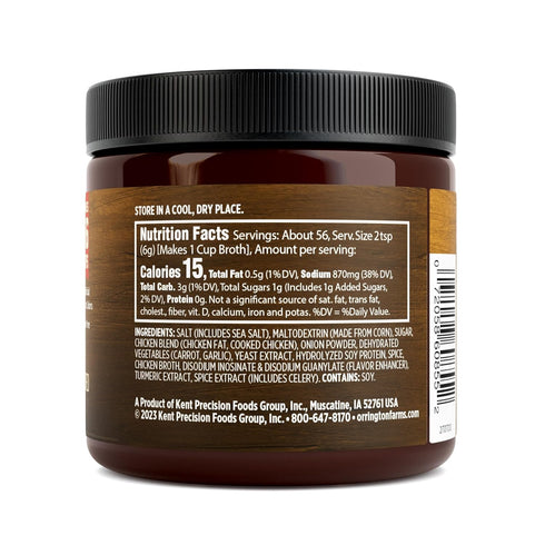 Orrington Farms Chicken Flavored Broth Base & Seasoning, Ready-To-Use, Chicken Bouillon Powder Concentrate, Versatile Usage, Season-To-Taste, Easy...