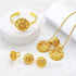 Ethlyn 4Pcs 18K Gold Plated Ethiopian Jewelry Sets Necklace Eritrean/Habesha Bride Wedding Gifts...