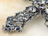 Alilang Silvery Tone Grey Rhinestones Gothic Cutout Cross Brooch Pin...