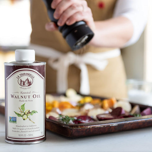 La Tourangelle, Roasted Walnut Oil, Plant-Based Source of Omega-3 Fatty Acid, Cooking, Baking, & Beauty, 25.4 Fl Oz...