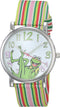 Muppets Women's MU1010 Kermit the Frog Dial Multi-Color Watch with Fabric Strap...