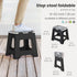 Vigar Compact Step Stool Foldable, 12-1/2-inch Step Stools for Adults up to 330 Pound, Lightweight Stool, Non-Slip Folding Step Stool, Rococco Bla...