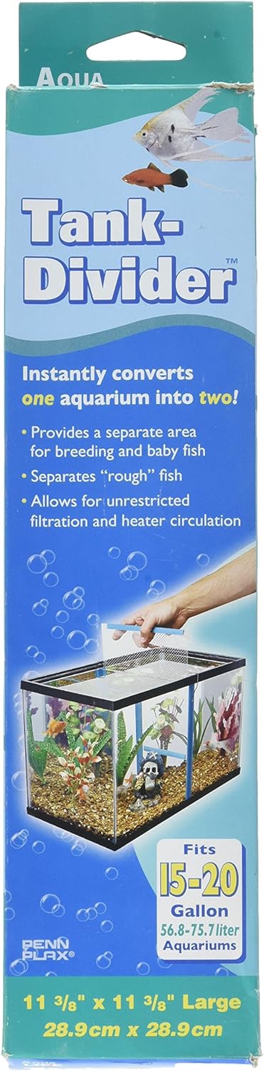 Penn-Plax Large Tank Divider for Aquariums, 11-3/8" x 11-3/8" (TDLBX)...