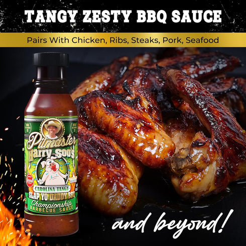 Slap Yo’ Daddy BBQ Sauce, Carolina Tangy - Vinegar-Based Dipping and Barbecue Sauce from Chef Harry Soo for Grilled Chicken, Ribs, Steaks, Pork, a...