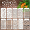 10 Pcs Stencils for Painting for Crafts, Background Texture Stencils Reusable Mixed Crackle Marble Brick Stone Stencil Wood Grain Mixed Media Sten...