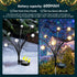 Solar Garden Lights 2-Pack 16 LEDs with Two Light Modes, Firefly Garden Lights Solar Outdoor, Swinging Garden Lights Solar Powered Waterproof for ...