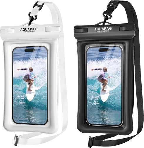 IPX8 Waterproof Phone Pouch 2 Pack-Up ?Adjustable Neck Lanyard Floating Waterproof Phone Case for iPhone 15,15 Pro,15 Pro Max,Samsung Galaxy,etc....