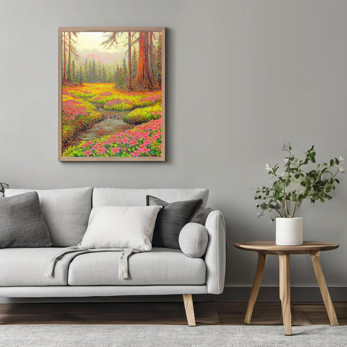 Posterizer 1 pcs-serene meadow scene in classic oil painting art style 5-Collectibles & Fine Art-Landscape & Nature Art-Gift for Men Women Teens- ...