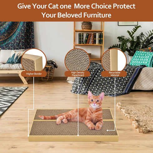 Splicing Cat Scratch Pad: Cat Scratchers for Indoor Cats, Cat Scratcher Cardboard, Cat Scratching Pad, Cat Scratching Post for Indoor Cats, Premiu...