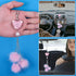 Wisdompro Bling Car Rear View Mirror Hanging Accessories for Women, Rhinestone Diamond Love Heart, Imitation Pearl and Pink Plush Ball Car Rearvie...