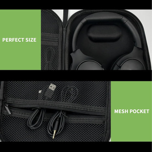 Headphone Case Compatible with TOZO HT2 Hybrid Active Noise Cancelling Headphones, Wireless Over Ear Bluetooth Earphone Bag for BERIBES/for KVIDIO...