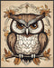 Posterizer 1 pcs- Brown owl poster with wild brown flowers-Art for Animal Lovers-Floral Botanical Art- Gift for Men Women Entrepreneur Teens-Decor...