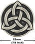 Bezelry 10 Pieces Celtic Trinity Knot Metal Shank Buttons. 22mm (7/8 inch) (Antique Silver)...