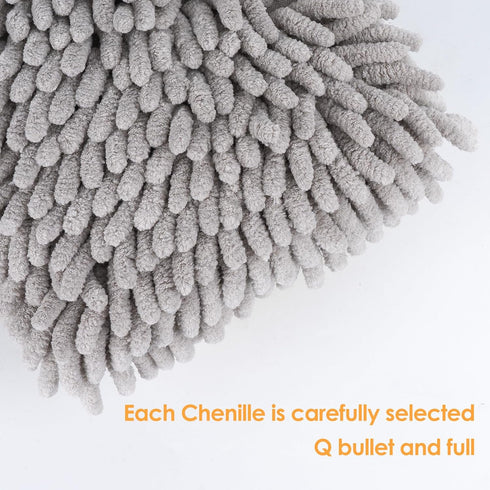 SHIDOW Animal Chenille Hand Towel, Chenille Hanging Hand Towel Animal, Cute Hedgehog Style Hand Drying Towels, Bathroom Kitchen Home Cleaning Tool...