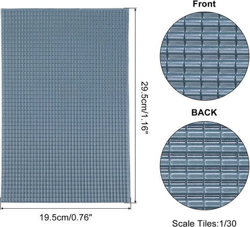 MECCANIXITY Miniature Roof Tiles PVC Model Roof Tiles Mini DIY Tiles Model Building Set for Model Building Dolls Houses Garden Sand Table 29.5x19....