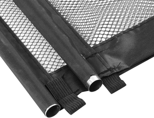 Magic Dog Gate, Dog Isolation Fence, Pet Safety Guard Gate with Sticky Hooks and Telescopic Rods Dog Mesh Gate Foldable Mesh for Pets to Play and ...