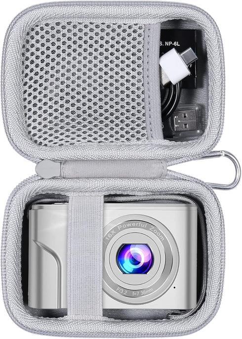 co2CREA Hard Case Compatible with Digital Camera, VAHOIALD/IWEUKJLO/CAMKORY/BEVLXNIV/PRISIA/Sevenat Kids Video Camera, White...