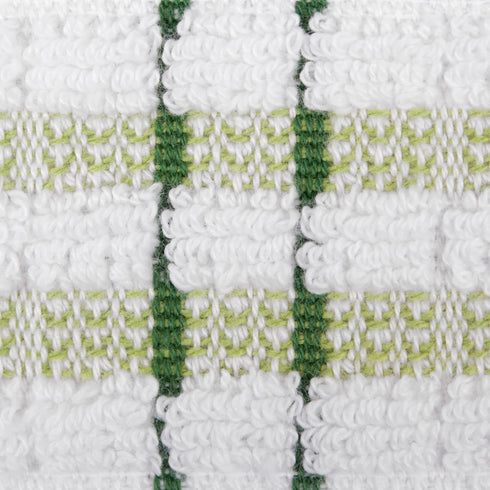 Ritz Royale Collection 100% Combed Terry Cotton, Highly Absorbent, Oversized Kitchen Towel Set, 28" x 18", 2-Pack, Checked, Cactus Green...