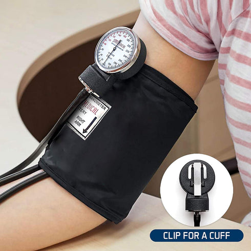 Santamedical Adult Deluxe Aneroid Sphygmomanometer - Professional Blood Pressure Monitor with Adult Black Cuff and Carrying case (Light Black)...