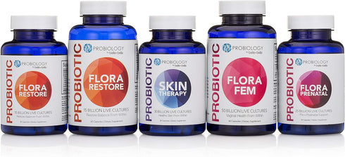 Belle and Bella Probiotic Skin Therapy for Clear Skin | Dual Action Prebiotic + Probiotic | Beauty from Within | 30 Billion CFU | 10 Scientificall...
