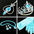Boxed Princess Dress Up Accessories, Set of 6 Elsa Dress Up Set for Toddler Girls Kids Girls with Elsa Crown,Wand,Gloves,Necklace,Earrings,Bracele...