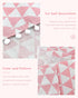 Microwave Oven Cover Dustproof Cotton Machine Protector Decorative Kitchen Appliance Cover with Side Storage Pockets (11.8 x 35.4 Inch, Pink Trian...