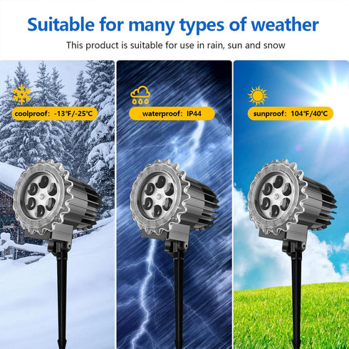 Christmas Snowflake Lights,Upgraded 9W High Brightness Led Snowflake Projector Lights Outdoor,Waterproof Snowfall Projector Lights for Xmas,Party,...