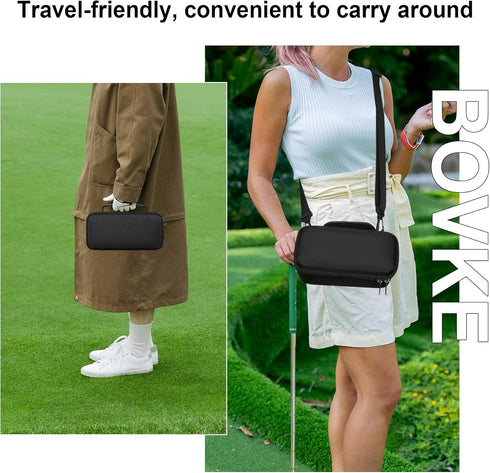 BOVKE Carrying Case for Bushnell Wingman View Golf GPS Speaker, Wingman View Travel Bag with Shoulder Strap and Extra Mesh Pocket for Charging Cor...